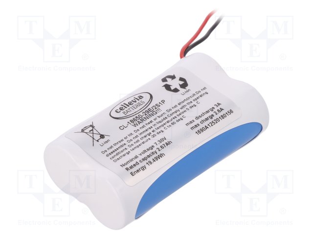 CELLEVIA BATTERIES CL-18650-29E/2S1P