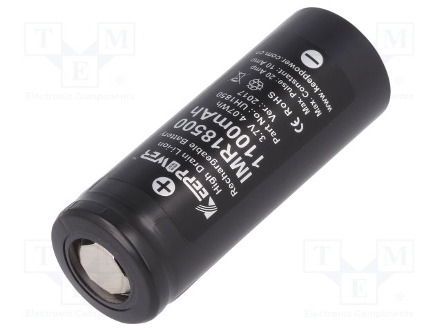 KEEPPOWER IMR18500 1100MAH HIGH DRAIN